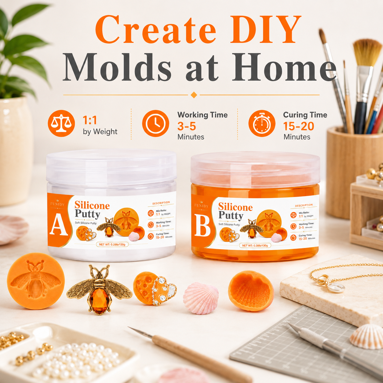 Candle Making Kits - SILICONE PUTTY Making Kit, Fast Curing,