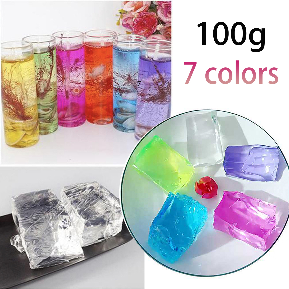 Candle Making At Home - 100G 7Colors Jelly Wax DIY Handmade