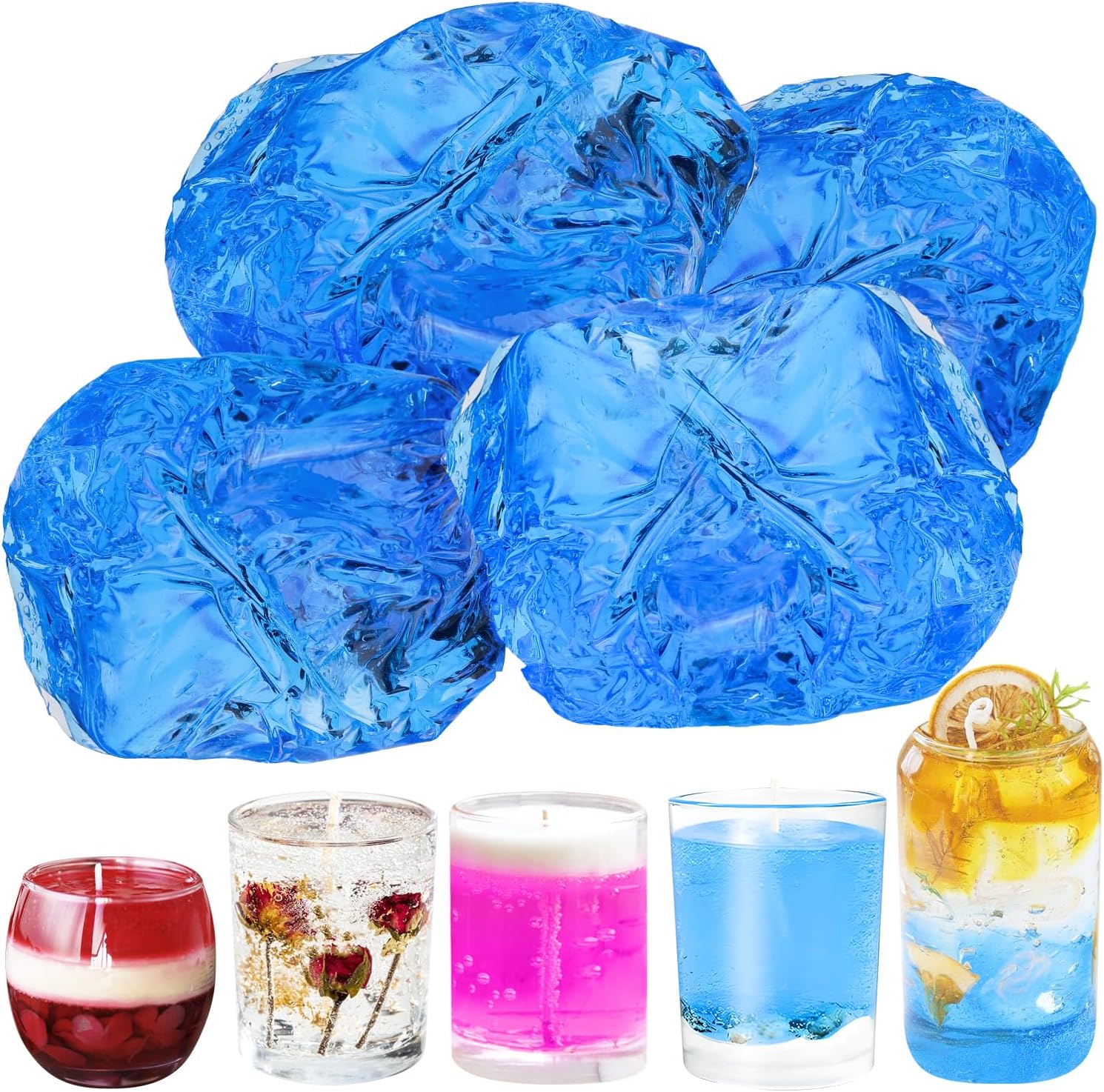 Candle Making Material - 100G Blue Clear Wax for Candle