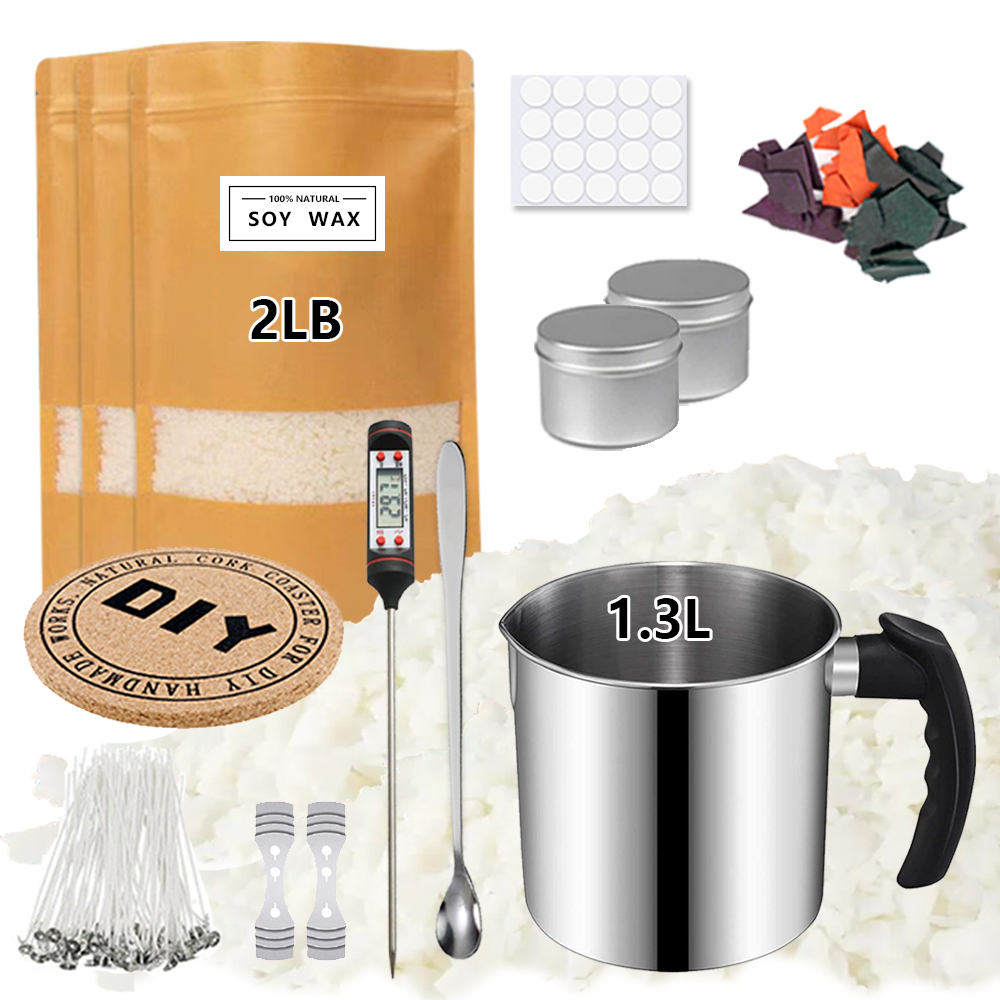 1LB/2LB Natural Soy Wax Candle - Candle Making Kits ulasan dan harga