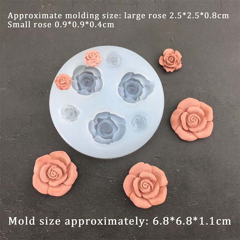 3D Rose Flower Shape Leaf Sili - Candle Making Business ulasan dan harga