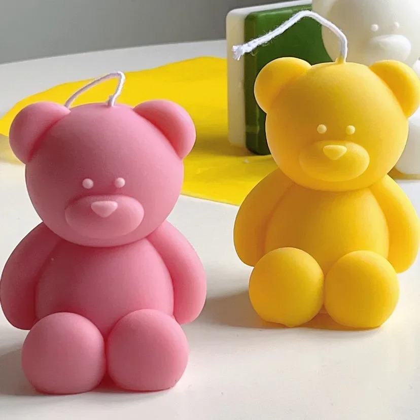 3D Cute Cartoon Bear Silicone  - Candle Making At Home ulasan dan harga
