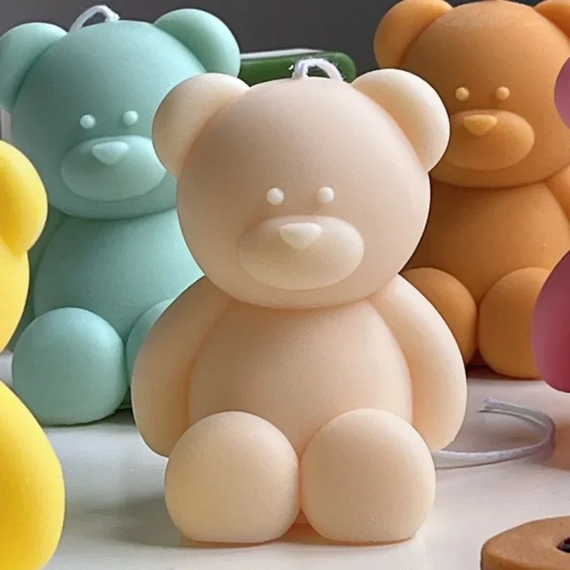 3D Cute Cartoon Bear Silicone  - Candle Making At Home ulasan dan harga