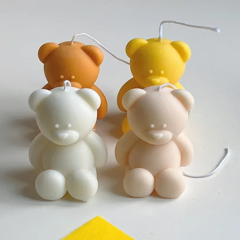 3D Cute Cartoon Bear Silicone  - Candle Making At Home ulasan dan harga