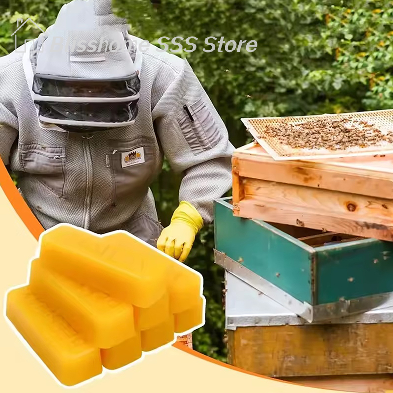 【S】4/8Pcs Pure Beeswax Blocks, - Candle Making Classes ulasan dan harga