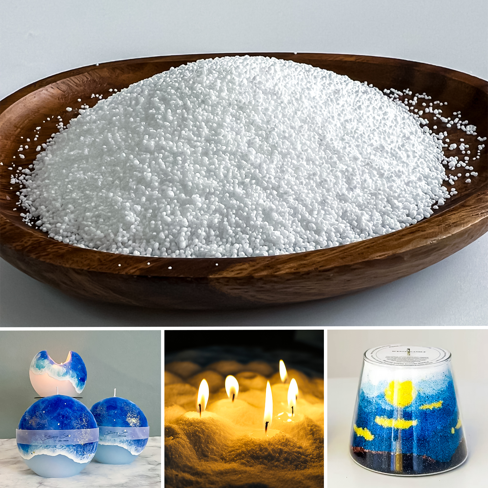 500g-1kg Sand Wax Ice Flower W - Candle Making At Home ulasan dan harga