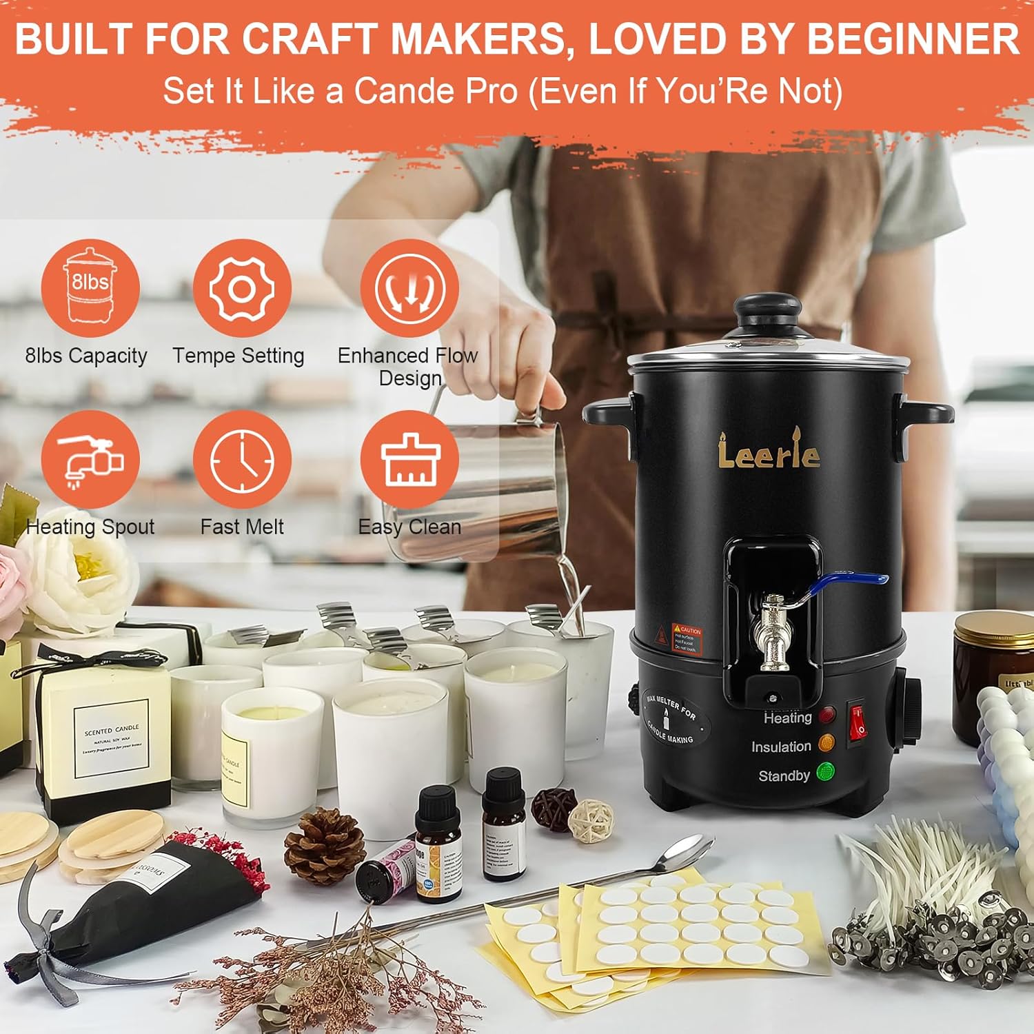 8Lbs Electric Wax Melter for C - Candle Making Kits ulasan dan harga