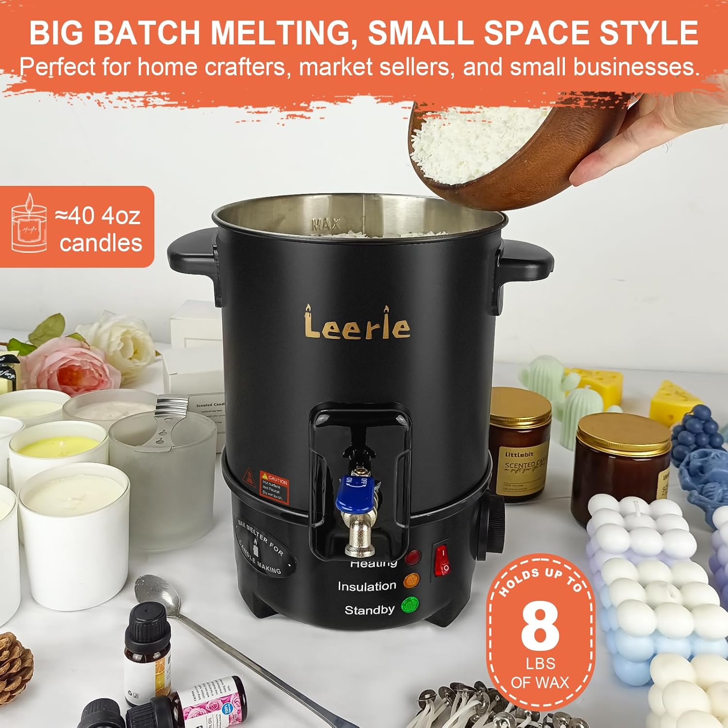 8Lbs Electric Wax Melter for C - Candle Making Kits ulasan dan harga
