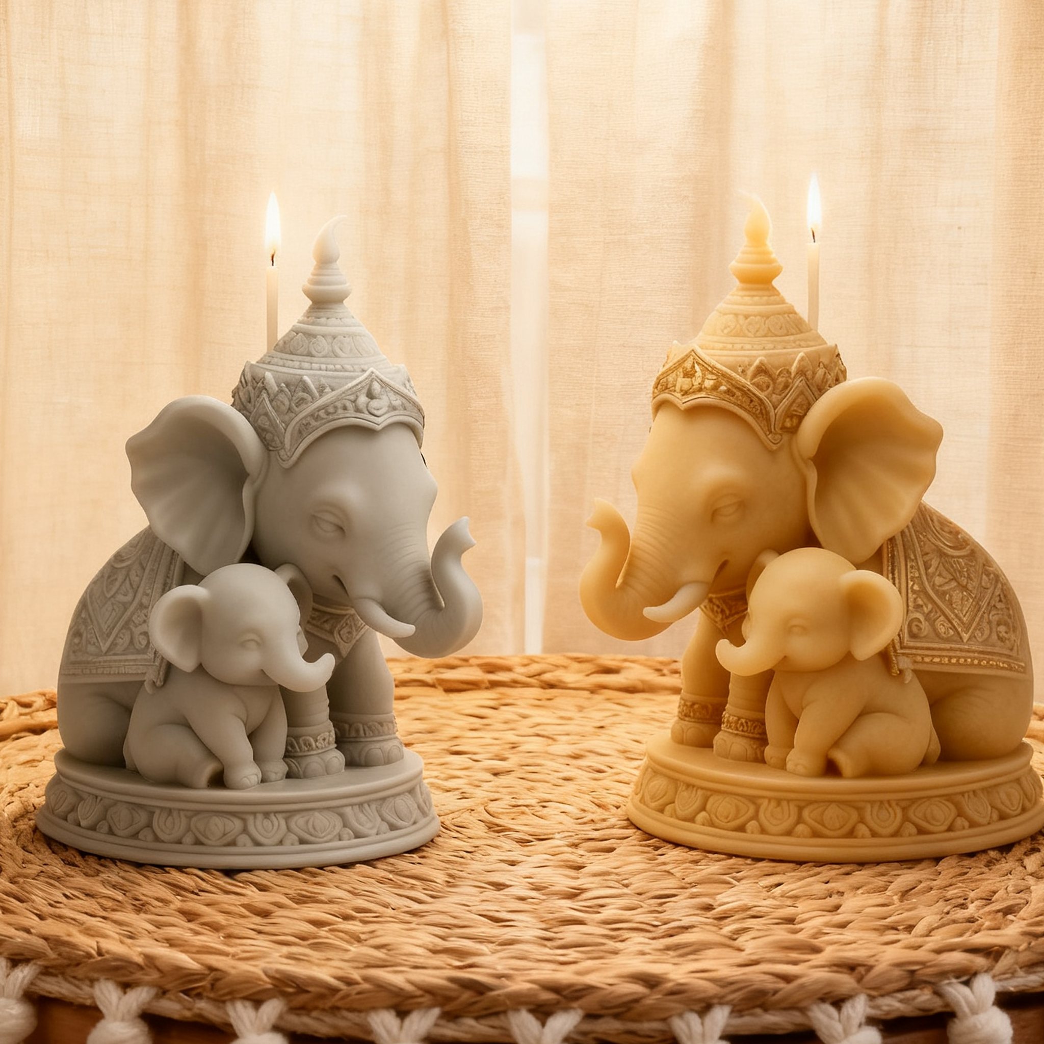 Thai Mother and Child Elephant - Candle Making For Kids ulasan dan harga
