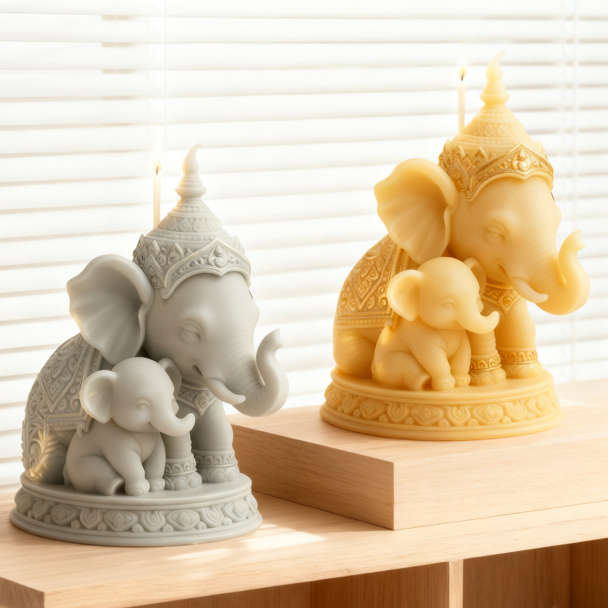 Thai Mother and Child Elephant - Candle Making For Kids ulasan dan harga