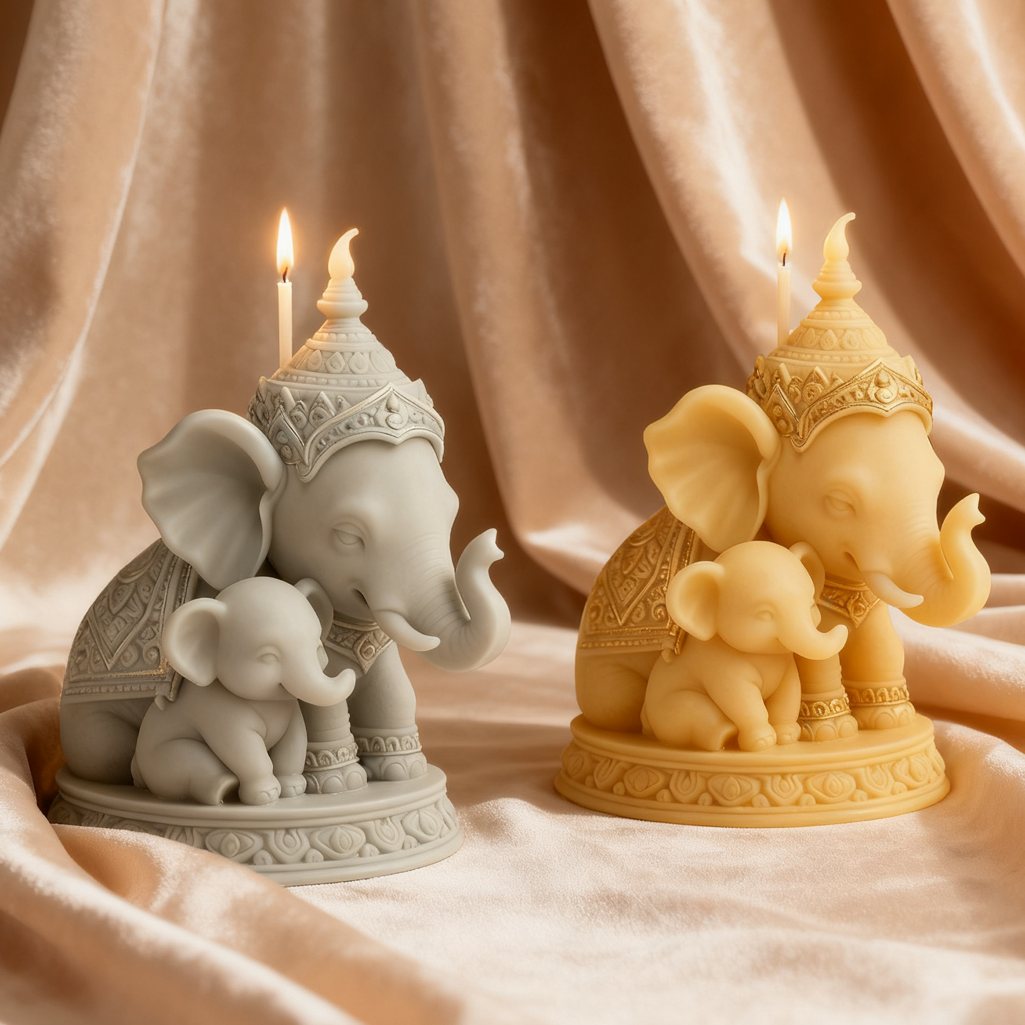 Thai Mother and Child Elephant - Candle Making For Kids ulasan dan harga