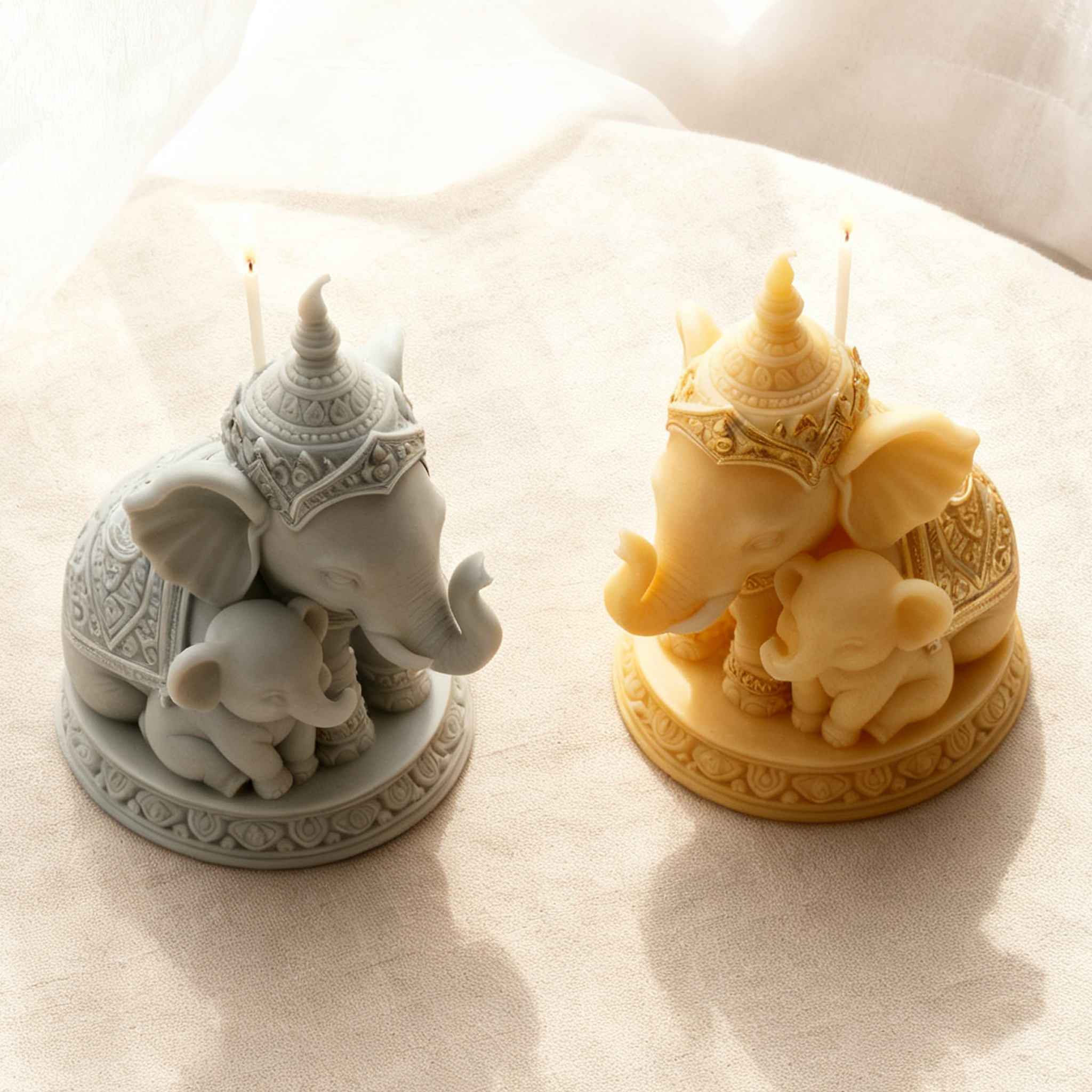 Thai Mother and Child Elephant - Candle Making For Kids ulasan dan harga