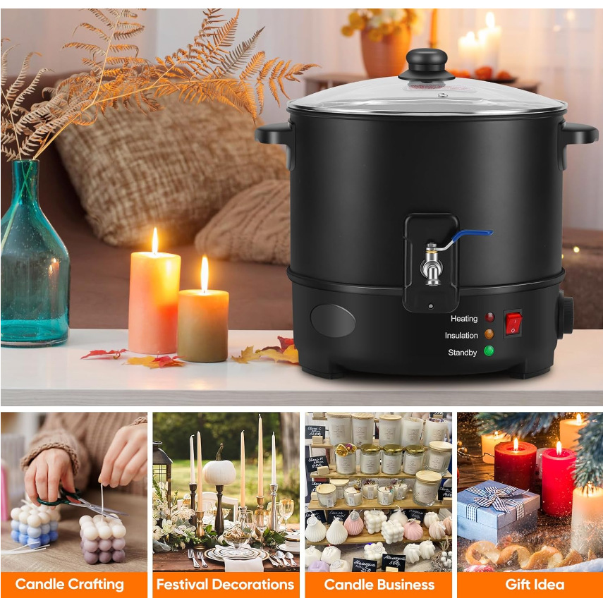 6L Small  Wax Melter Paraffin  - Candle Making Kits ulasan dan harga