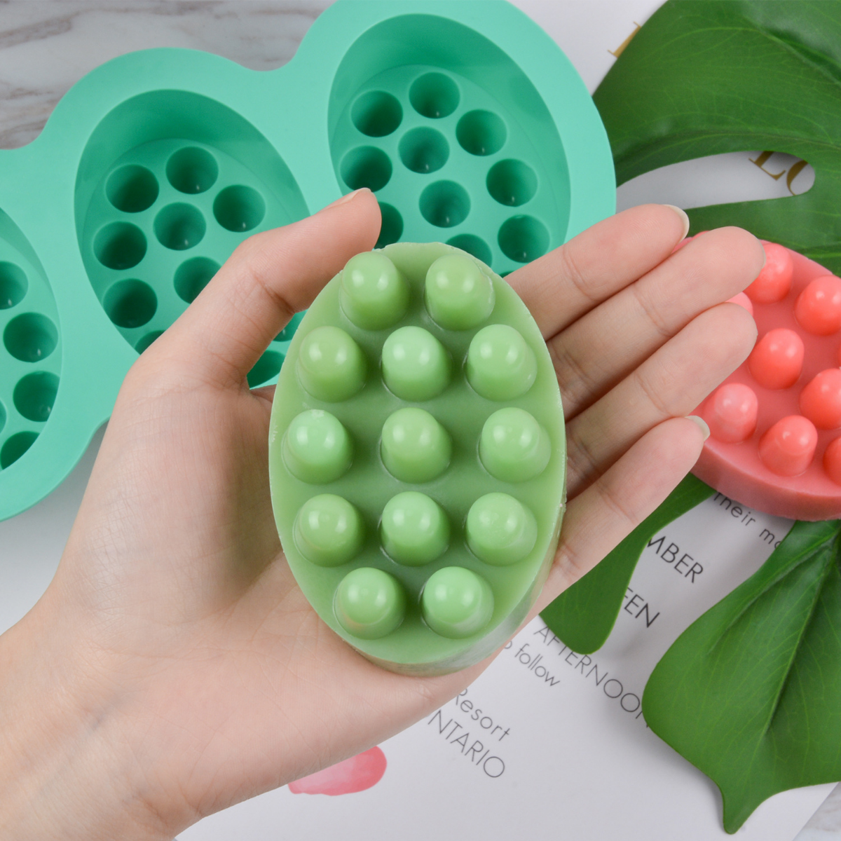 4 Hole Oval Massage Soap Silic - Candle Making Kits ulasan dan harga